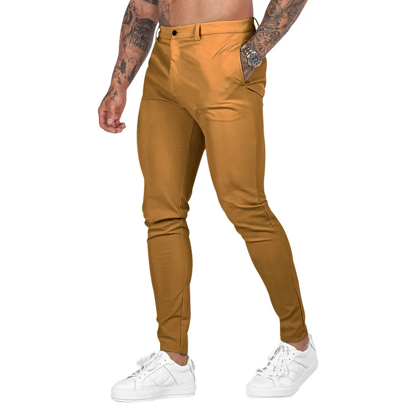 Casual All-Match Pencil Trousers Men’s Slim Solid Pants
