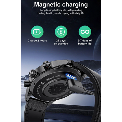 GPS, HR, Calls, Waterproof Rugged Military AMOLED Smartwatch