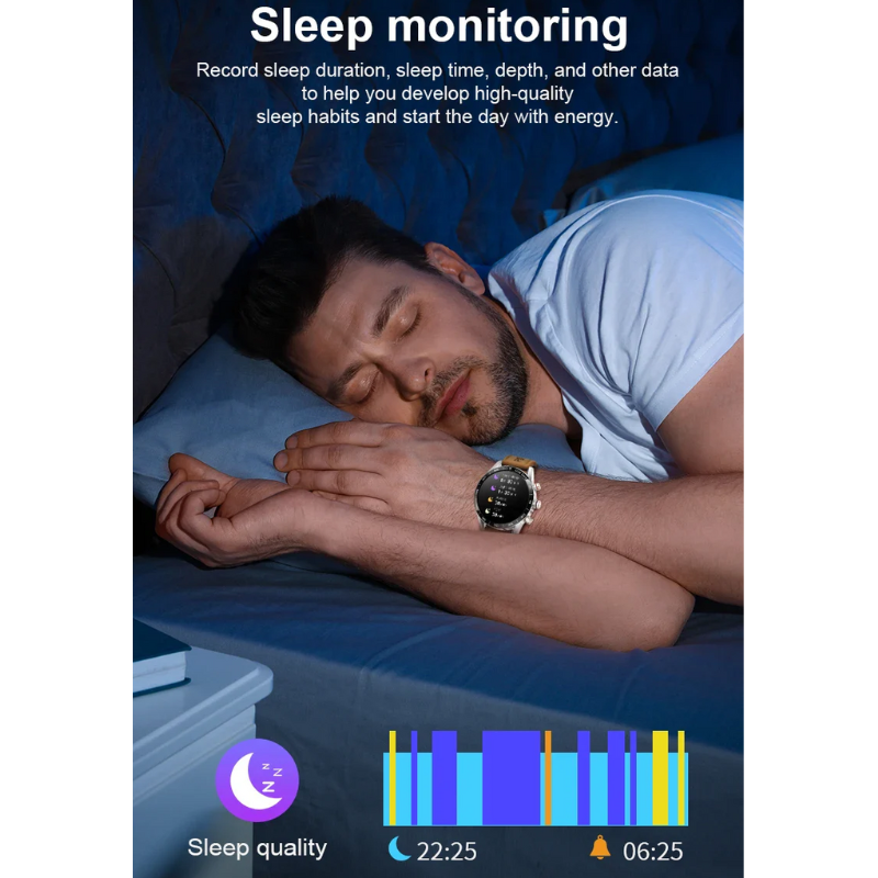 GPS, HR, Calls, Waterproof Rugged Military AMOLED Smartwatch