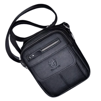 Korean Style Genuine Leather Men's Crossbody Messenger Bag