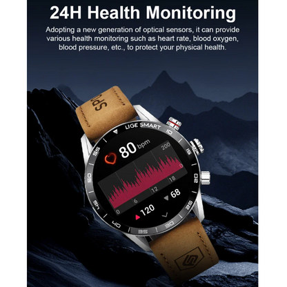 GPS, HR, Calls, Waterproof Rugged Military AMOLED Smartwatch