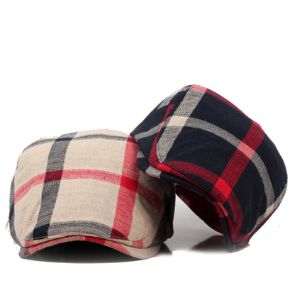 Classic England Plaid Beret Flat Cap