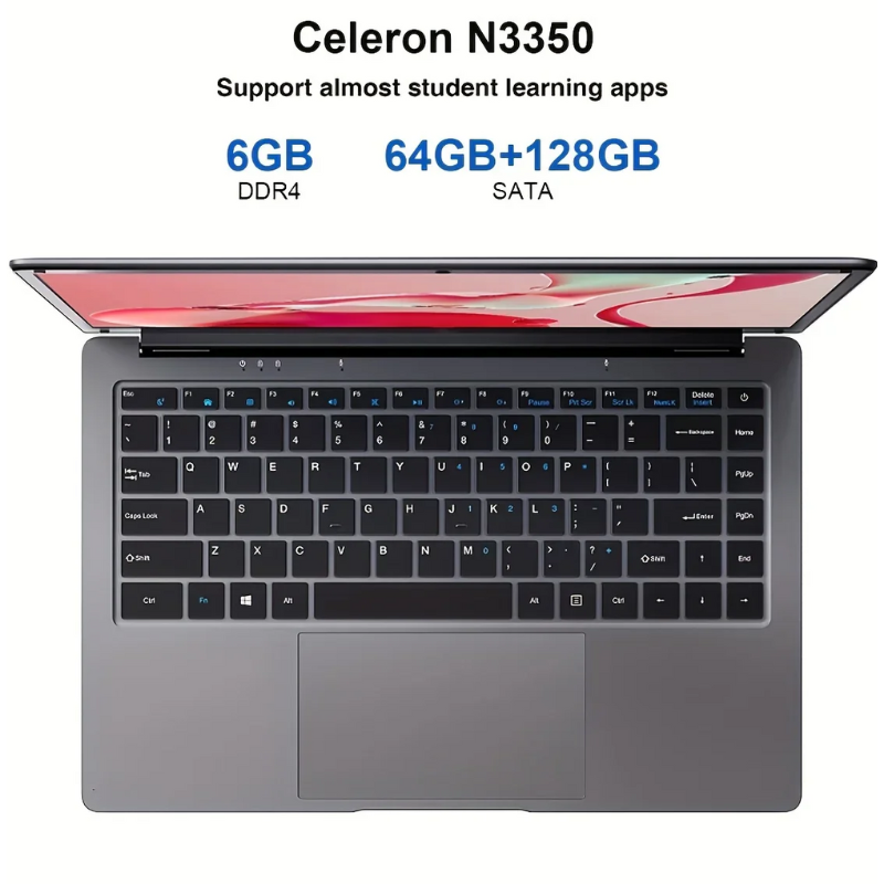14" Laptop Intel N3350 6GB RAM 192GB SSD Windows 10 Notebook