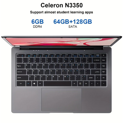 14" Laptop Intel N3350 6GB RAM 192GB SSD Windows 10 Notebook