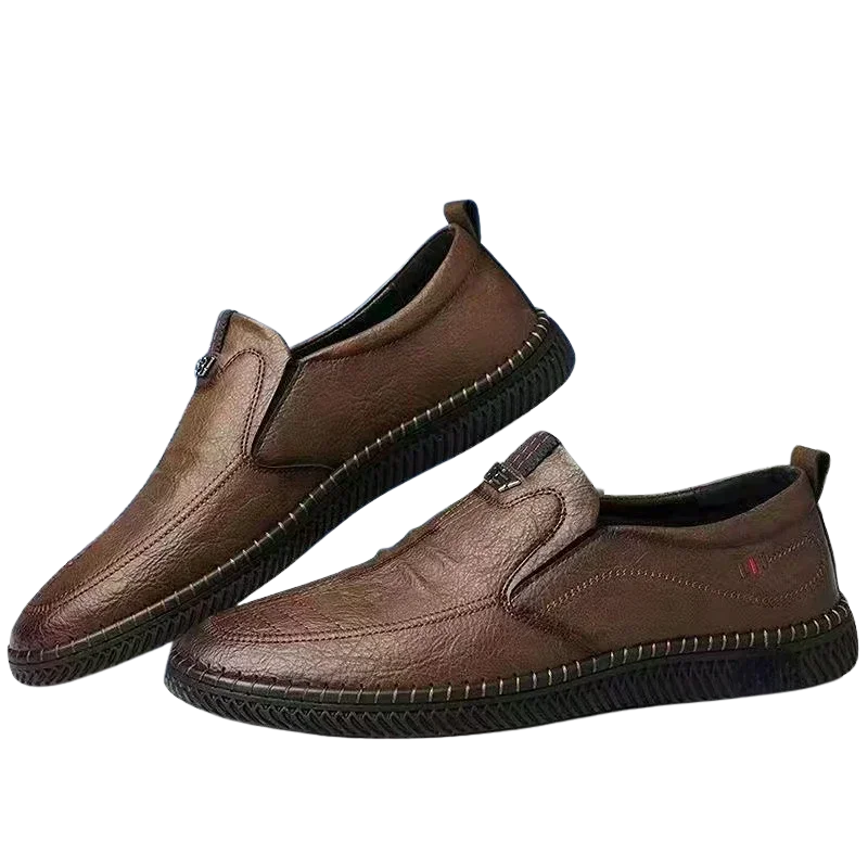 Summer Slip-On Casual Men’s Breathable Leather Loafers