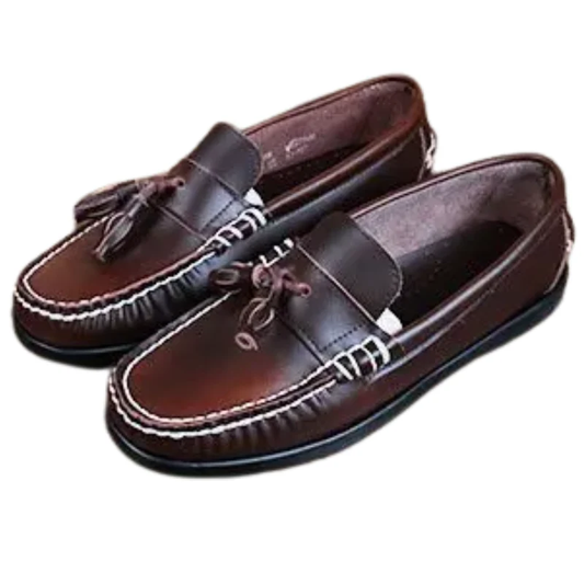 Round Toe Business Men’s Italian Soft Leather Loafers