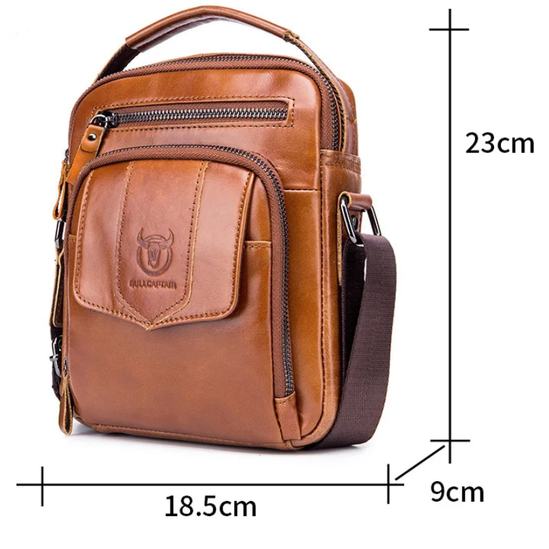 Business & Fashion Genuine Leather Men's Crossbody Messenger Bag
