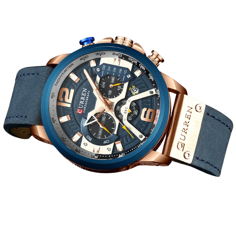 Curren Luxury Military Men's Leather Quartz Sport Watch