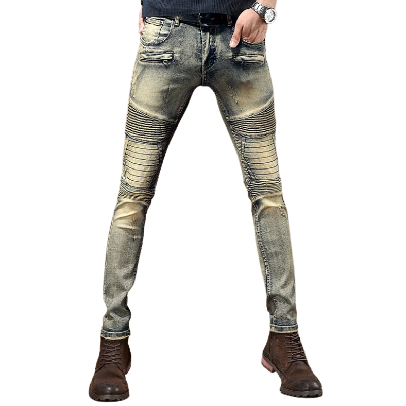 Trendy Autumn Locomotive Retro Do the Old Cowboy Pants
