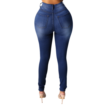 Elegant & Comfy Women's High Waisted Skinny Pencil Foot Jeans