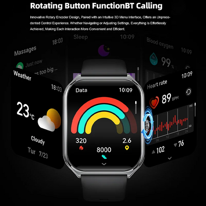 Ultra-Thin 1.96" AMOLED Smartwatch with HD Display & Call Alerts