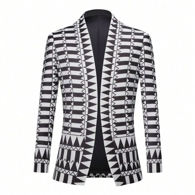 Casual Business Coat Men’s Slim Fit Notched Blazer