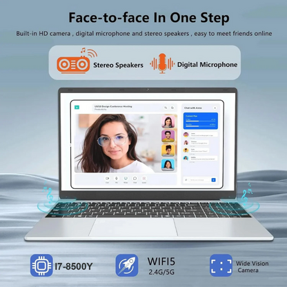 15.6" i7 Laptop 16GB Win11 Pro Fingerprint Notebook