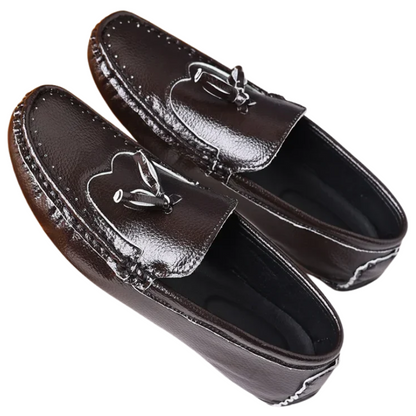 Breathable Slip-On Men’s Luxury Tassel Leather Loafers