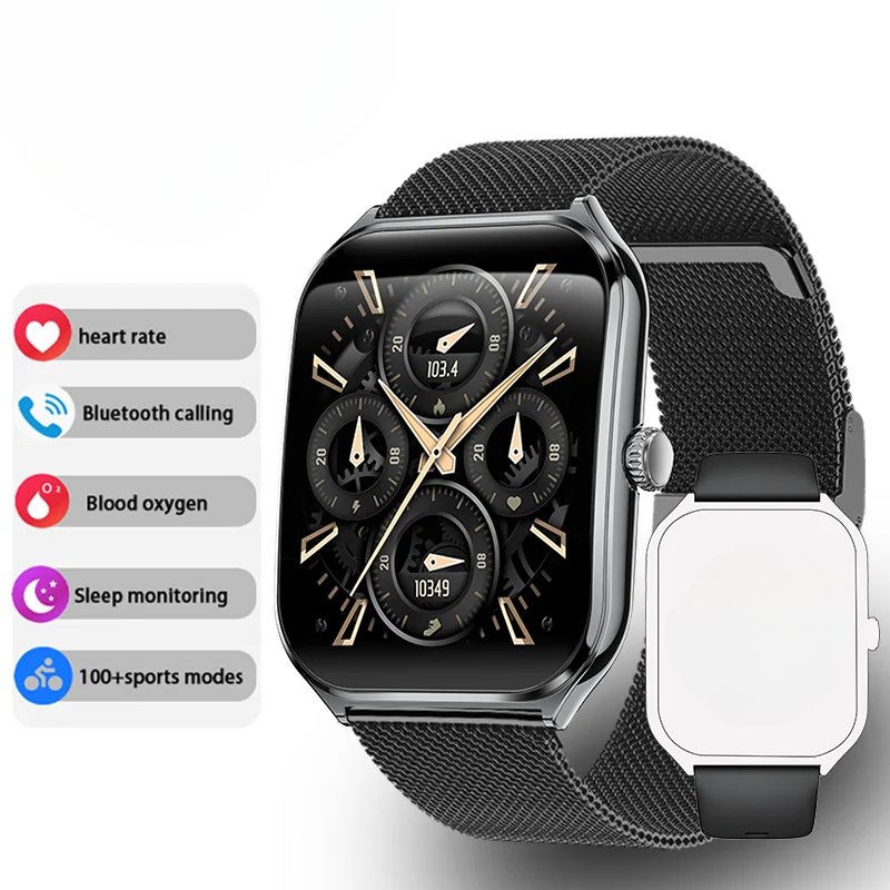 1.96" AMOLED Smartwatch Ultra-Thin with HD Display & Calls