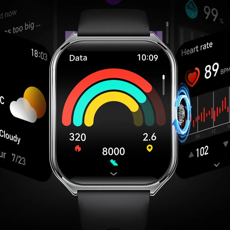 Stylish 1.96" AMOLED Watch with HD Display & Call Notifications