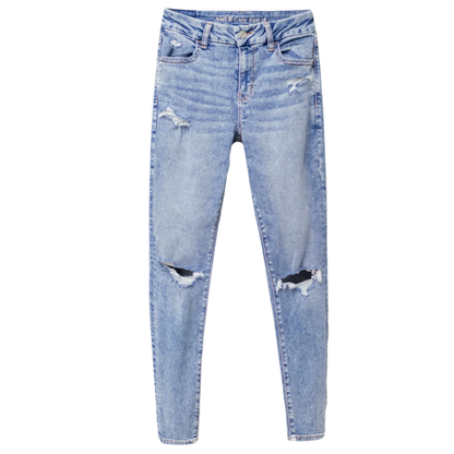 Low-Waist Slim-Fit Distressed Jeans for a Sleek Look