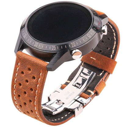 Vintage Genuine Leather Watch Band for Samsung Galaxy