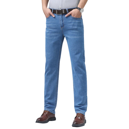 Comfort Fit Business Jeans Men’s Stretch Straight-Leg Denim