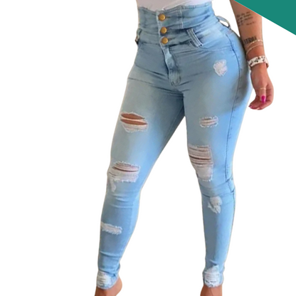 Women's High Waist Bodycon Spring Denim Pencil Pants