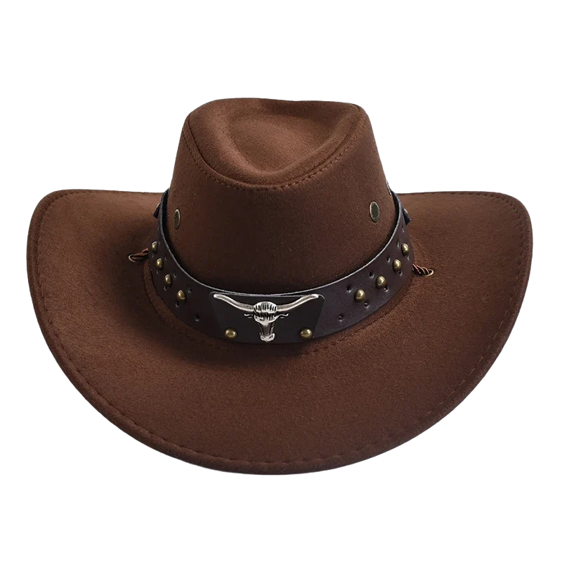 Vintage Artificial Suede Western Cowboy Jazz Hat