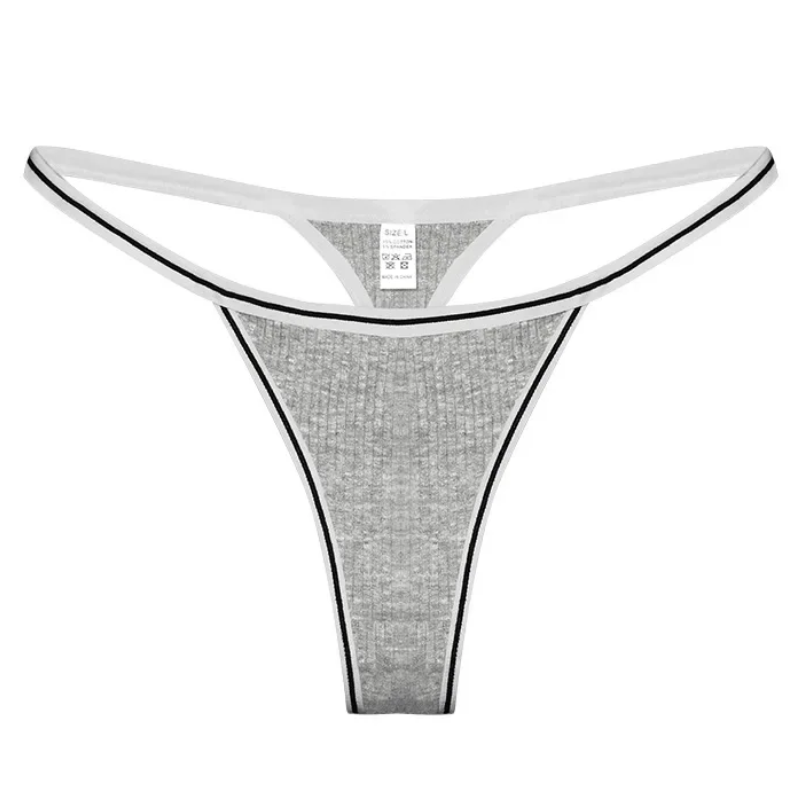 Women’s Cotton Thong Panties Low Waist Seamless Sports T-Pants