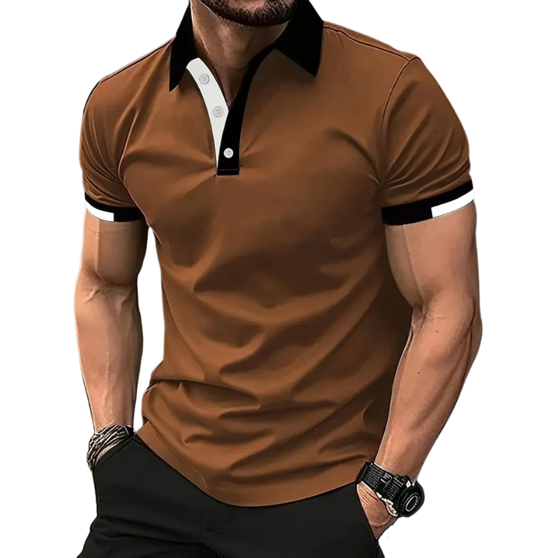 Breathable Casual Business Tee Men’s Summer Solid Polo Shirt