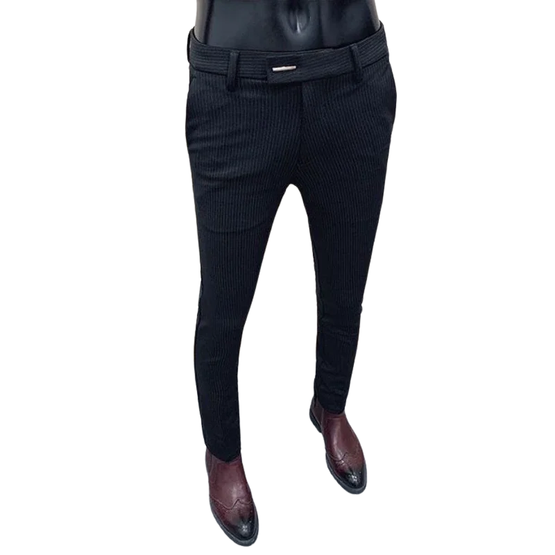 Men's  Slim Fit Korean Style Workwear Suit Long Pants