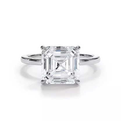 AGI Certified 3 CTW Lab Grown Diamond Solitaire Engagement Ring – G-VS Clarity, 14K White Gold