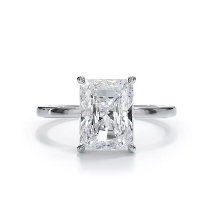 2.00 CTW AGI Certified Lab Grown Diamond Solitaire Engagement Ring – G-VS Clarity, 14K White Gold
