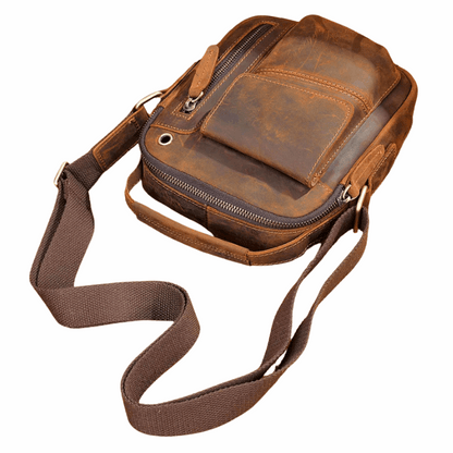 Large Capacity Crossbody Men's Casual Cow Leather Shoulder Bag