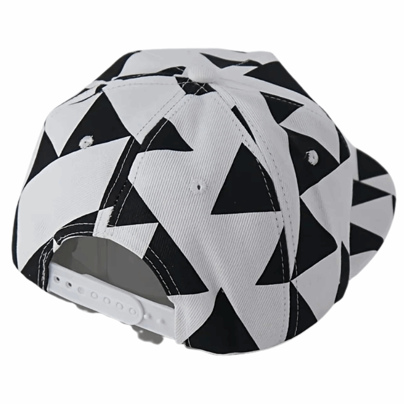 Urban Triangle Print Flat Brim Street Hat