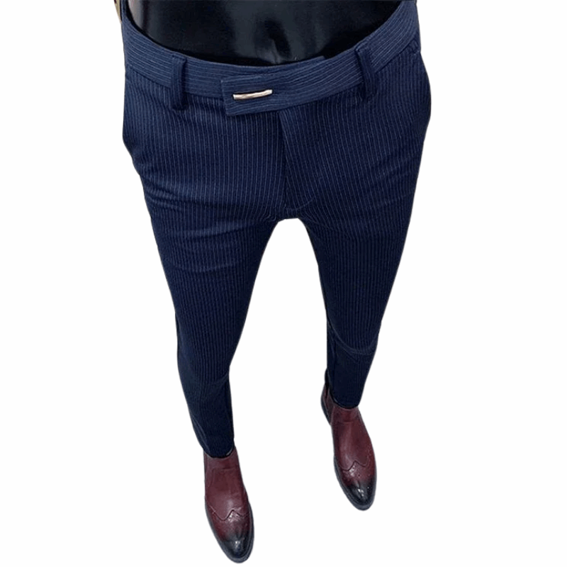 Casual Men's Slim Fit Korean Style Formal Workwear Trousers