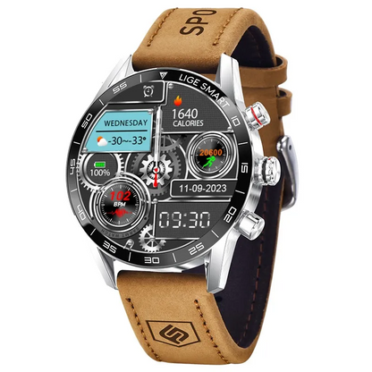 GPS, HR, Calls, Waterproof Rugged Military AMOLED Smartwatch