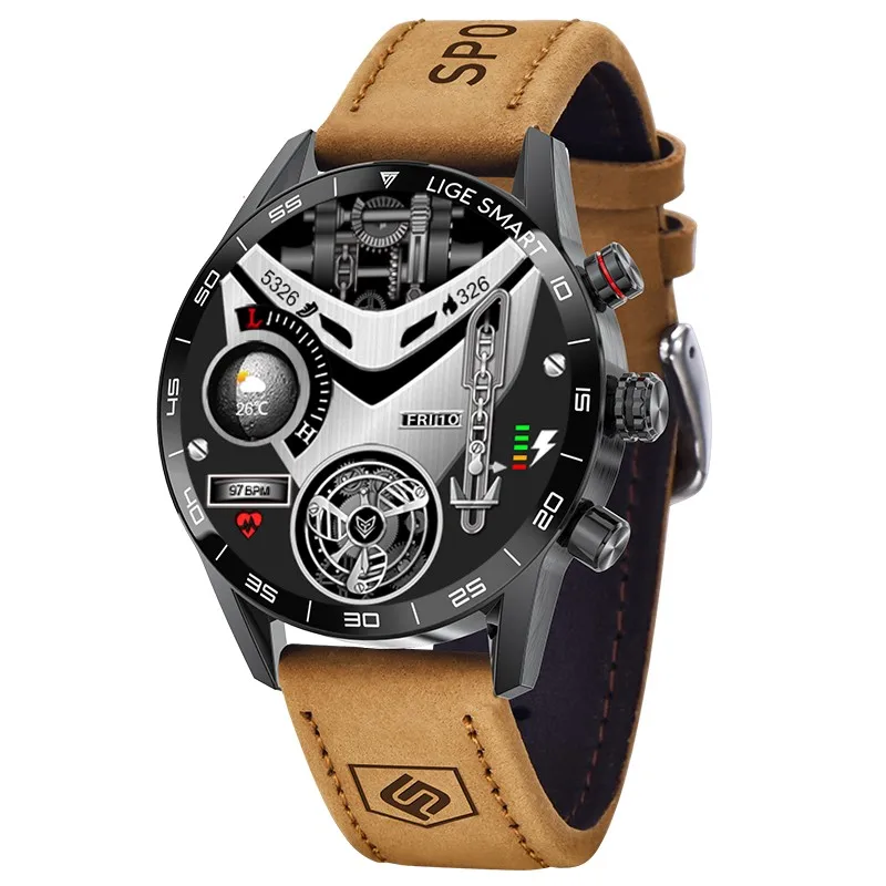 GPS, HR, Calls, Waterproof Rugged Military AMOLED Smartwatch