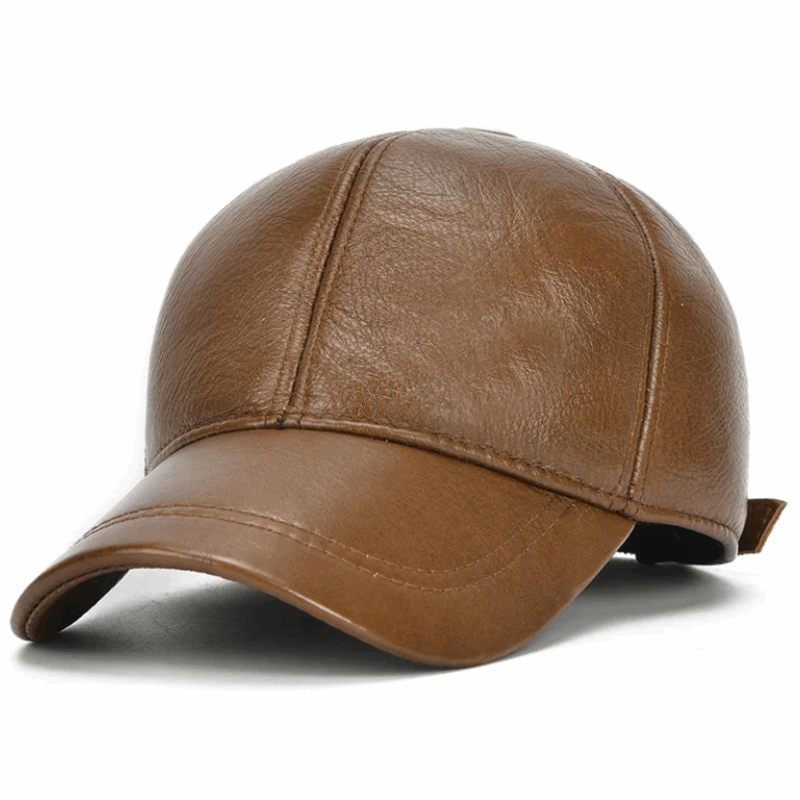 Men’s Genuine Cowhide Leather Adjustable Baseball Cap