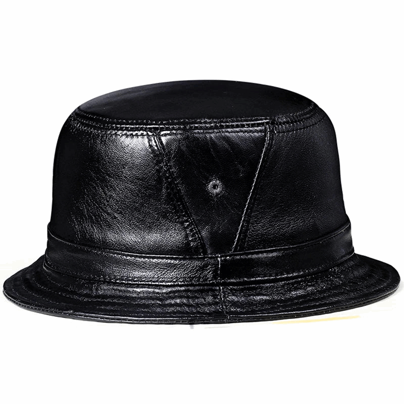 Classic Genuine Leather Bucket Hat