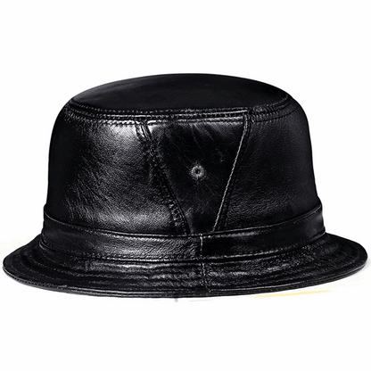Classic Genuine Leather Bucket Hat