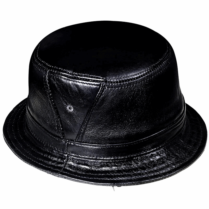 Classic Genuine Leather Bucket Hat