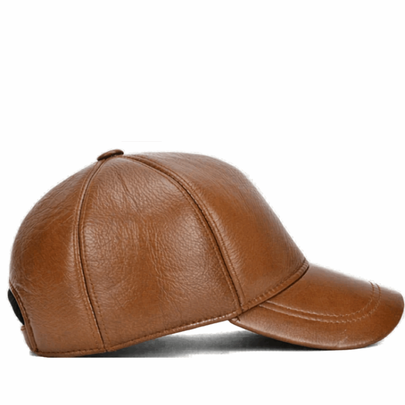 Men’s Genuine Cowhide Leather Adjustable Baseball Cap