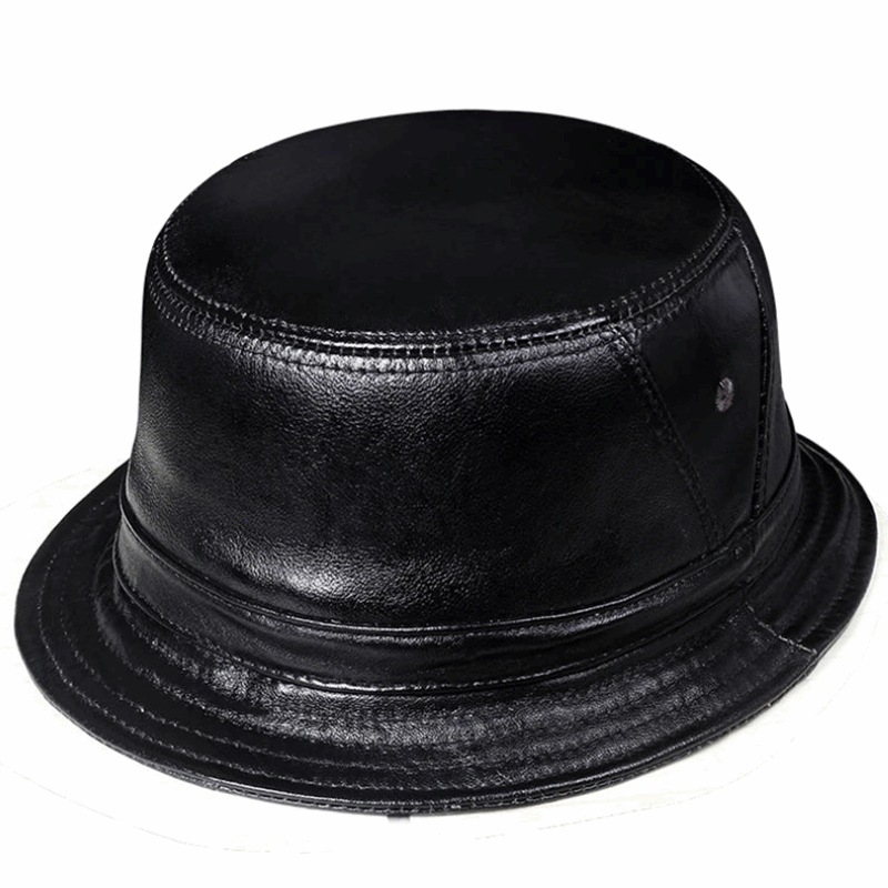 Classic Genuine Leather Bucket Hat