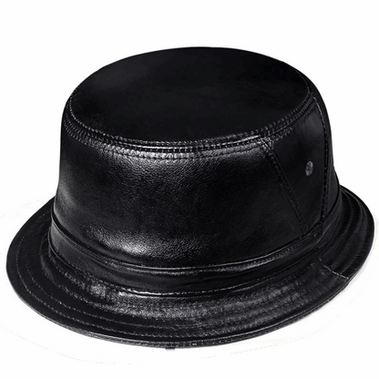 Classic Genuine Leather Bucket Hat