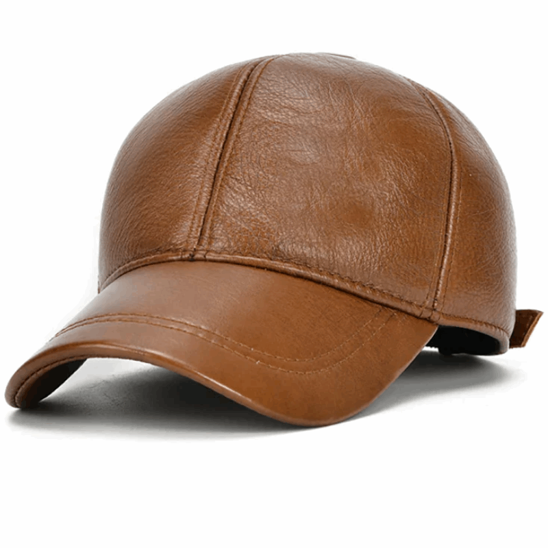 Men’s Genuine Cowhide Leather Adjustable Baseball Cap