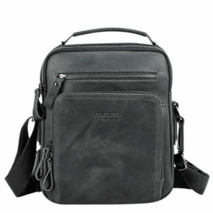 Vintage Crazy Horse Leather Men's Crossbody Messenger Shoulder Bag
