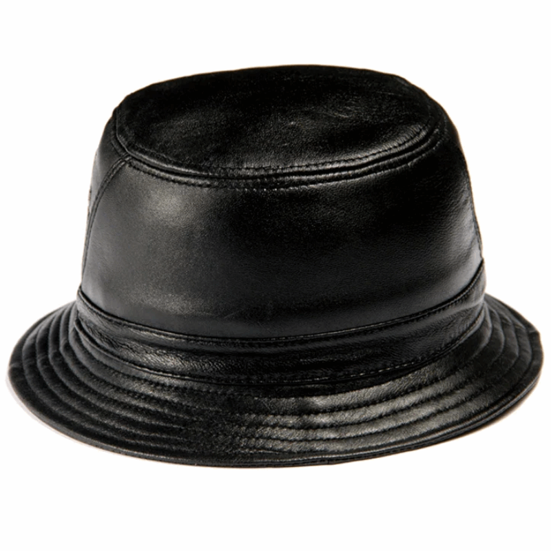 Classic Genuine Leather Bucket Hat
