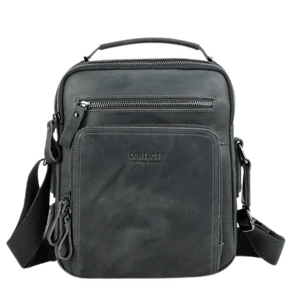 Vintage Crazy Horse Leather Men's Crossbody Messenger Shoulder Bag