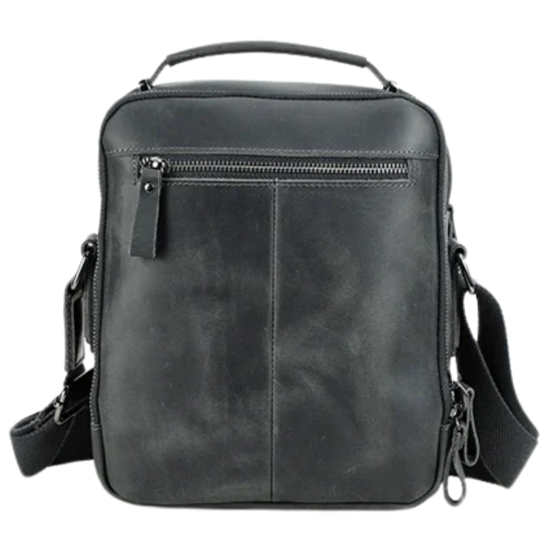 Vintage Crazy Horse Leather Men's Crossbody Messenger Shoulder Bag