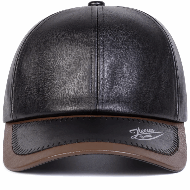 Unisex Leather Brim Print Baseball Cap – Adjustable Outdoor Hat