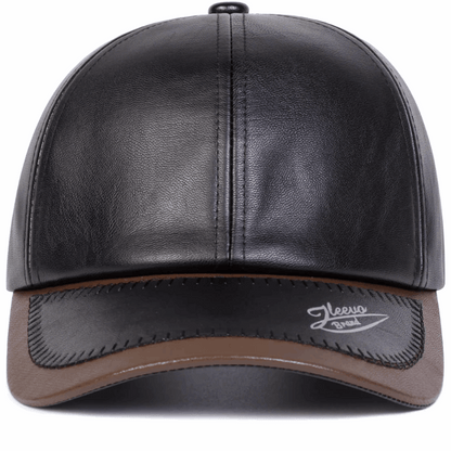 Unisex Leather Brim Print Baseball Cap – Adjustable Outdoor Hat