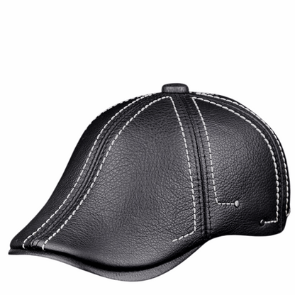 Premium Cowhide Men’s Real Leather Beret Hat